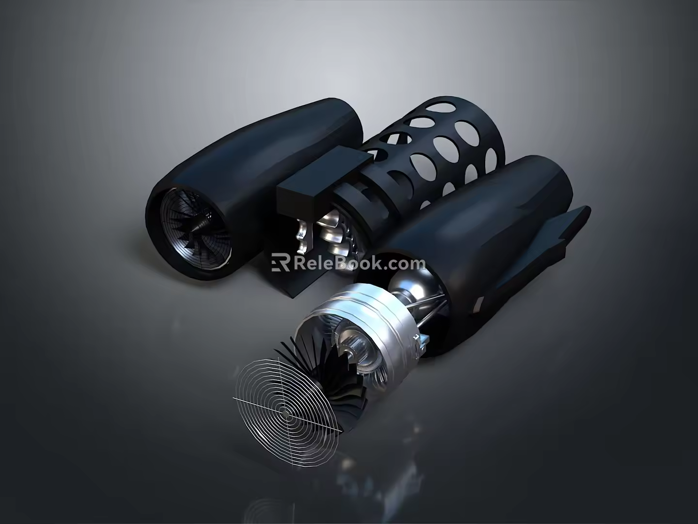 Booster sci-fi switch booster planer flame booster aircraft engine switch 3d model
