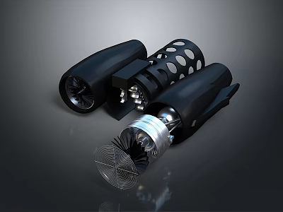 Computer CPU Cooler With Black Design Hole Pattern Internal Metal Structure For Efficient Cooling Performance 3d model