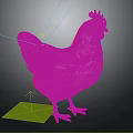 Realistic Rooster With Red Comb And Yellow Brown Feathers Standing On Dark Background