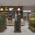 Supermarket Department Store Interior Featuring Well Arranged Shelves Various Products And Bright Lighting