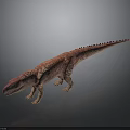 Prehistoric Dinosaur Model With Reddish Brown Textured Skin In Standing Posture