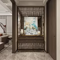New Chinese-style Entrance End View Desk 3d model