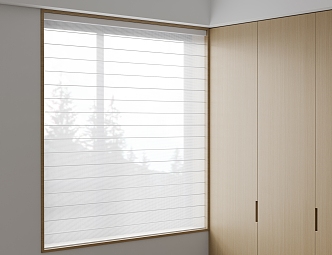 modern venetian blinds curtain 3d model