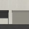 Different Designed Roller Shutters For Indoor Wall With Dark Grid And Light Gray Texture