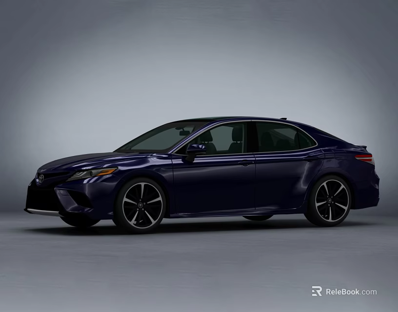 Sleek Blue Sedan Featuring Sporty Alloy Wheels And Aerodynamic Body Design 3d model 