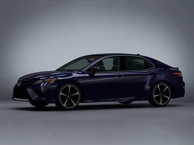 Sleek Blue Sedan Featuring Sporty Alloy Wheels And Aerodynamic Body Design 3d model