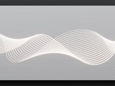 Minimalist Abstract White Wavy Lines Design On Gray Textured Background 3d model