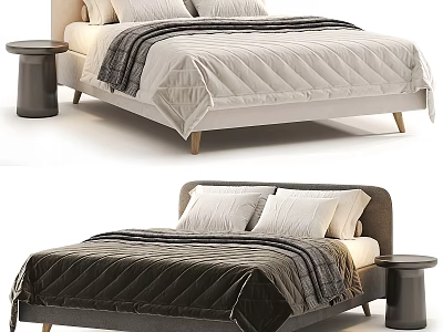 Double bed 3d model