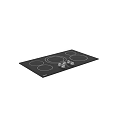 Modern Induction Cooktop With Black Surface Control Knobs And Heating Zones