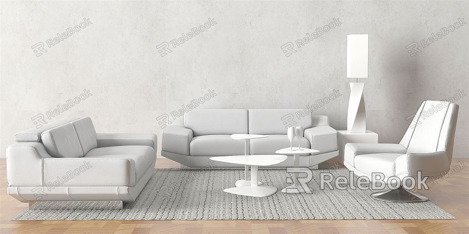 Modern Sofa Coffee Table Combination Multiplayer Sofa model