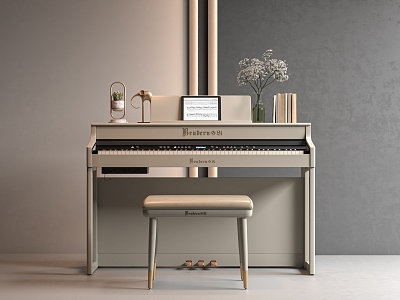 Musical Instrument Modern Piano 3d model