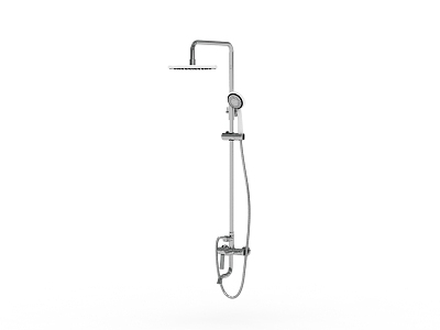 Modern shower with large shower 3d model