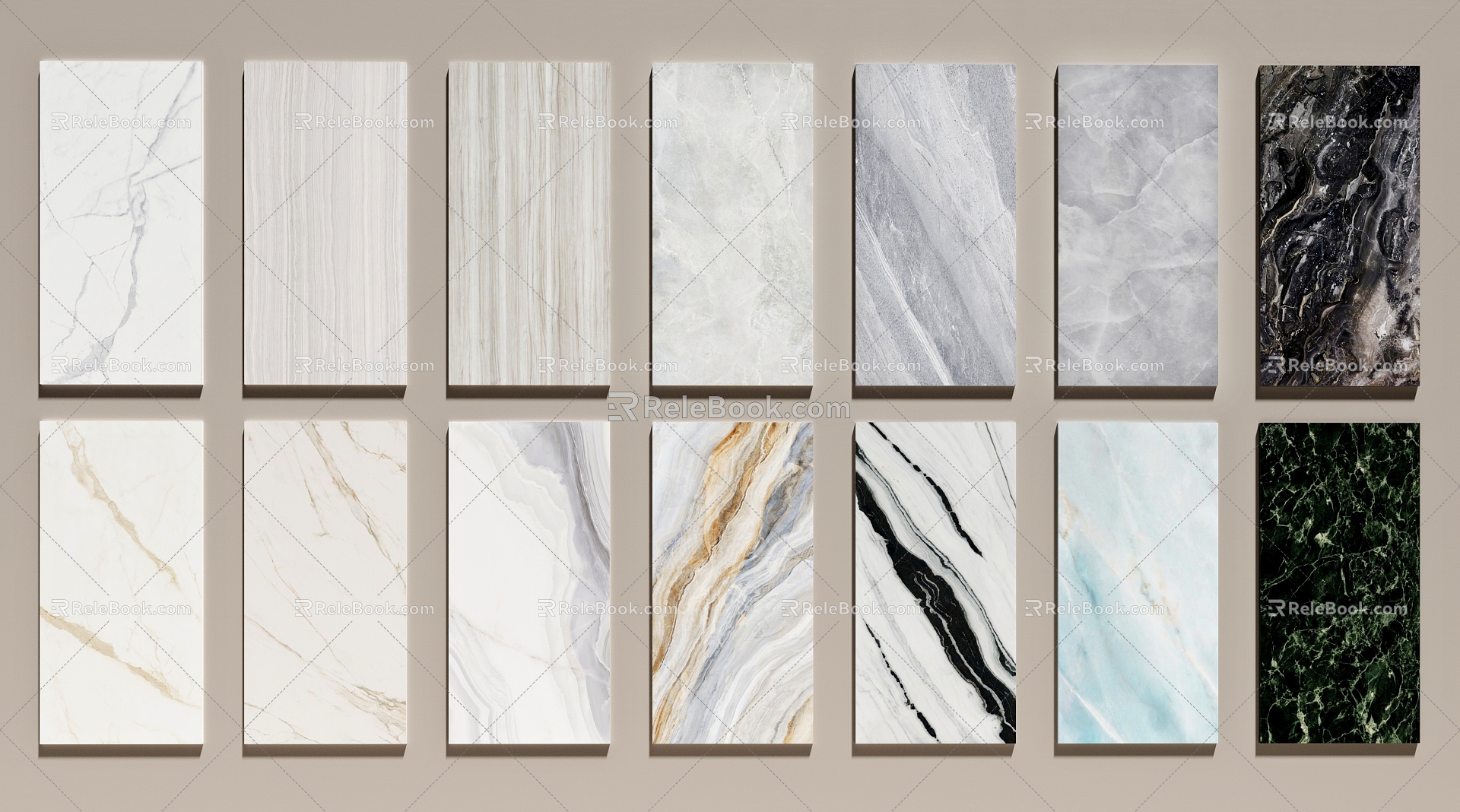 Modern Marble Texture Wall Panel Stone Wall Panel Wall Trim Panel Light Luxury Marble Marble 3d model