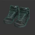 High Top Dark Colored Outdoor Boots With Lace Up Design And Thick Sole