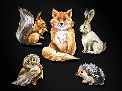 Colorful Reptile Artwork Showcasing Lizards Snakes And Tortoises In Nature 3d model