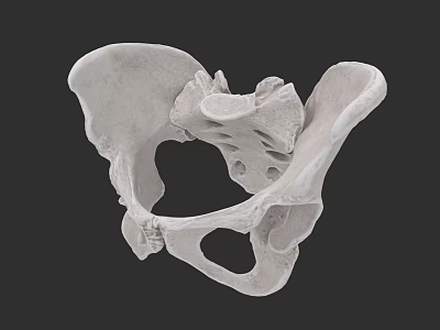 Pelvic Organs 3D Anatomical Model Showing Skeletal Structure and Bone Details 3d model