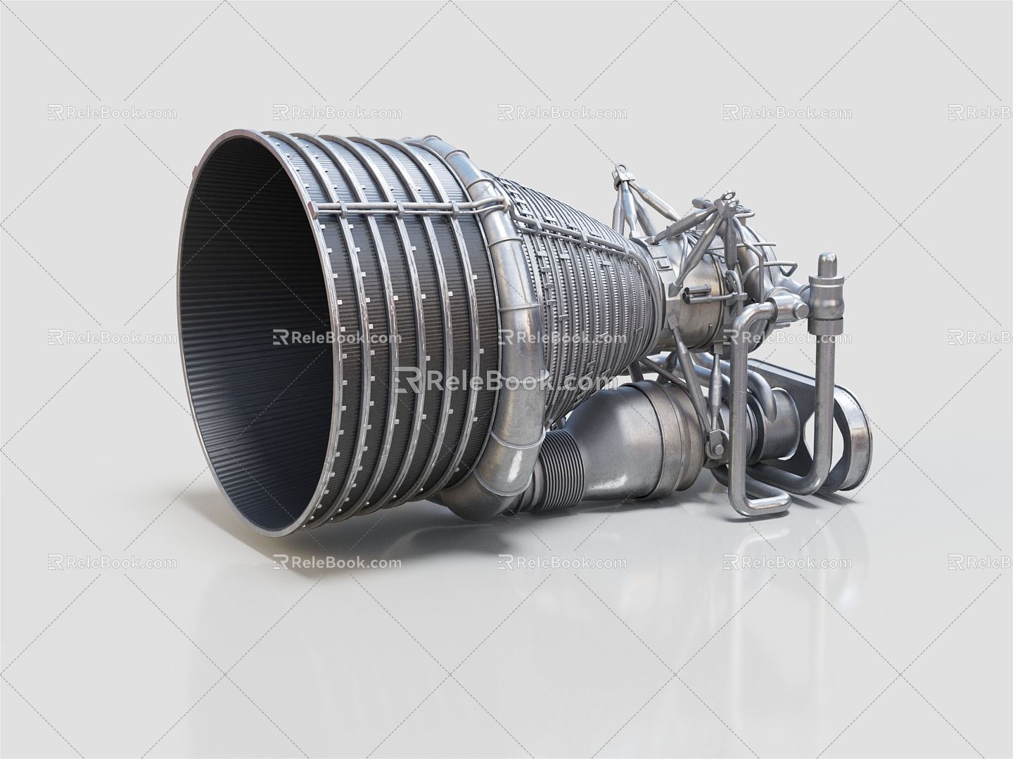 Modern engine rocket engine 3d model