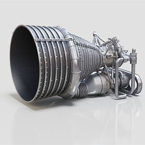 Modern engine rocket engine 3d model