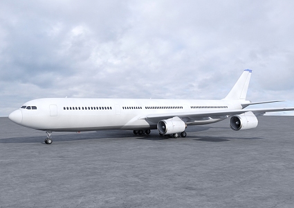 modern passenger aircraft 3d model