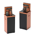 Two Modern Brown And Black Water Dispensers Home Appliances With Stylish Design