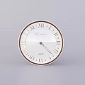 Classic Round Analog Clock With Roman Numerals And White Dial Design 3d model