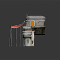 Domed Residential Building Featuring Red Roof Section Arched Entrance And Stone Exterior Design