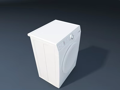 White Modern Washing Machine With Digital Control Panel And Sleek Exterior Design 3d model