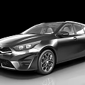 Black Kia Station Wagon With Sleek Design And Sporty Alloy Wheels