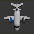 Continental Connection Passenger Plane With White Body Blue Yellow Stripes And Tail Logo Design