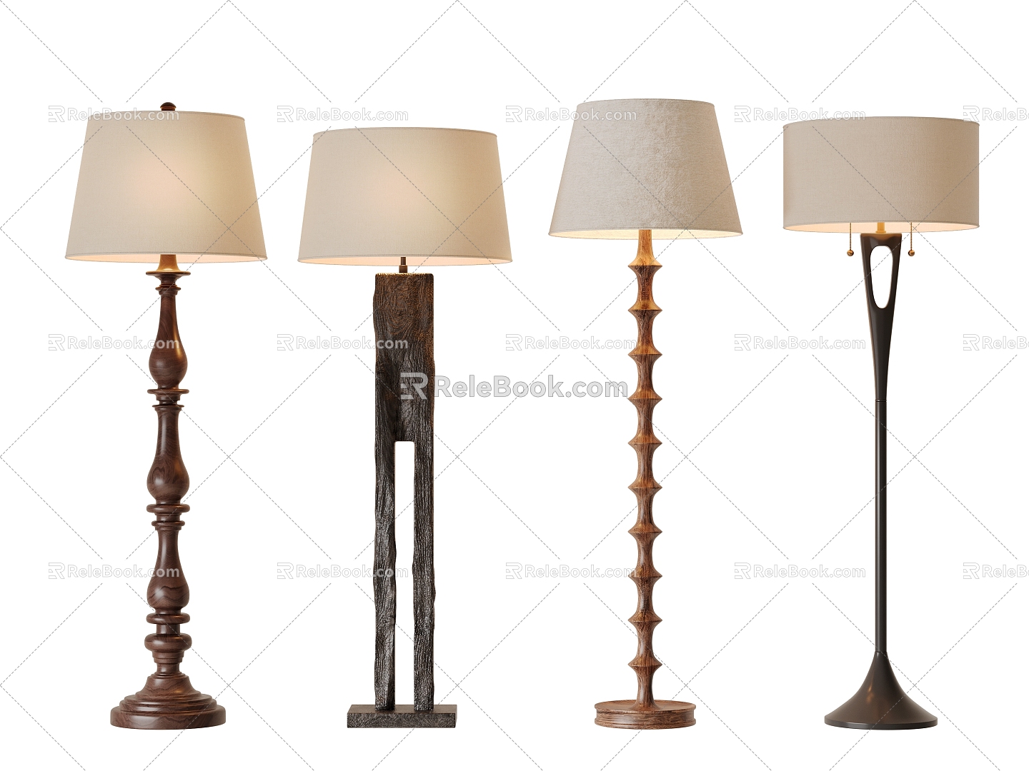 Modern Middle Style Floor Lamp 3d model