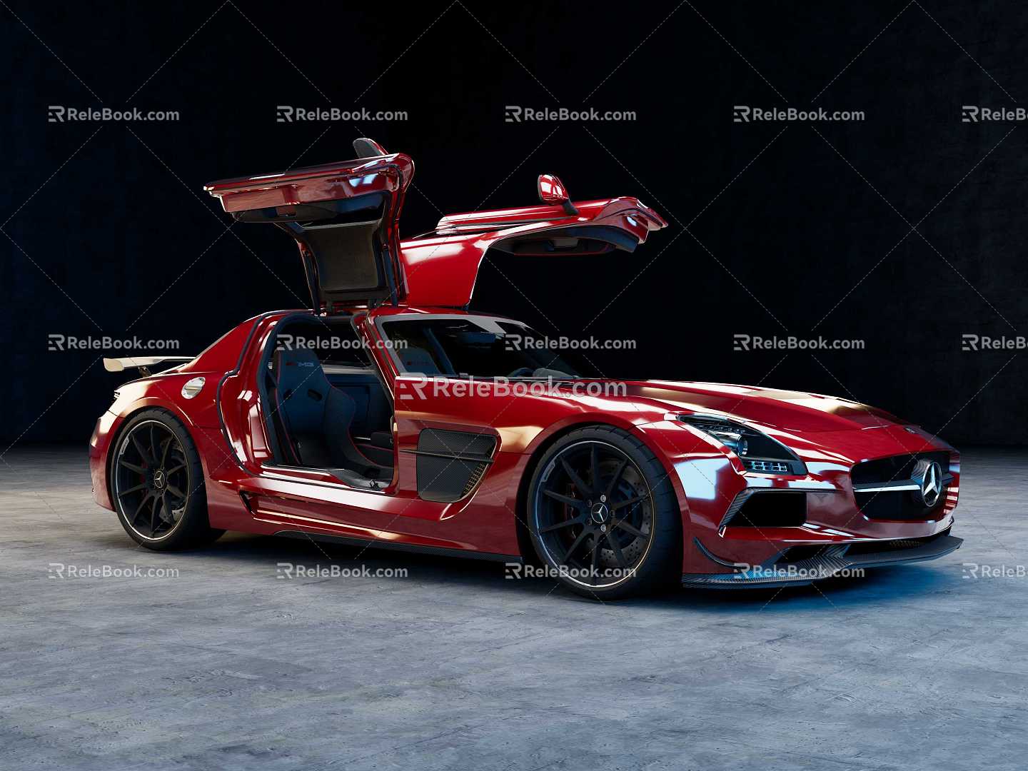 Benz SLS sports car 3d model