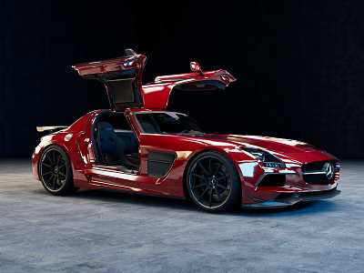 Benz SLS sports car 3d model