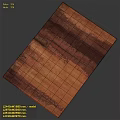 Vintage Square Carpet Wool 3d model