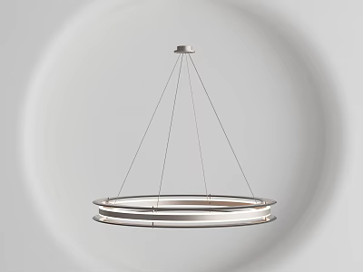 Contemporary Modern Circular Chandelier With Sleek Metal Design And LED Lighting 3d model