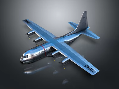 Advanced Military Transport Aircraft USAF JASDF Supporting Aerospace Cargo Missions for Space Exploration 3d model