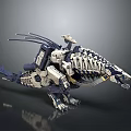 Futuristic Cybernetic Dinosaur Character With Mechanical Armor And Sci Fi Design 3d model