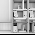 Modern TV Wall Unit With Dark And Pink Wooden Cabinets Open Shelves And Storage Spaces