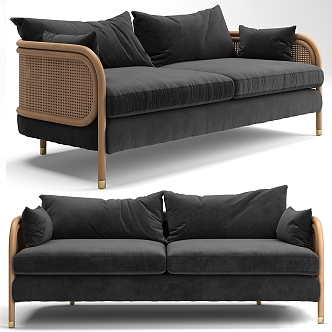 Modern two-seater sofa 3d model