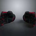 Black and Red Protective Gloves with Durable Design for Daily Activities