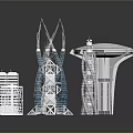 City Building Complex Showcasing Diverse Modern Futuristic Architectural Models And Geometric Structures