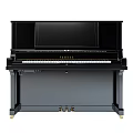 Premium Musical Instruments and Art Supplies Featuring Black Upright Piano and Painting Tools