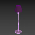 Black Modern Floor Lamp With Sleek Stand And Round Base On Light Background 3d model