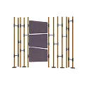 Modern Room Divider Screens With Foldable Panels Colorful Designs And Frames 3d model