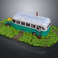Modern bus minibus minivan driverless bus 3d model