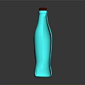 Unique Glowing Green Glass Bottle With Black Patterns And Red Cap For Home Decor