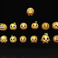 Expression Bag Expression Bag Cartoon Expression Emoji Expression Bag E-commerce Expression Bag Cute Expression Bag Yellow Expression Bag Expression Bag Material 3d model