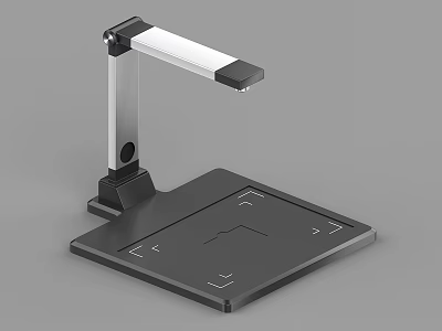 Efficient Office Appliance Overhead Document Scanner with Adjustable Arm and Scanning Platform for Business Use 3d model
