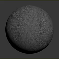 3D Glowing Lava Textured Sphere With Reflective Red Orange Surface Patterns