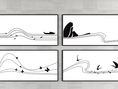 Modern Animal Painting Hanging Painting 3d model