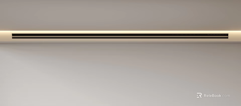 Air Conditioner Vent With Sleek Design In Neutral Colored Room 3d model 